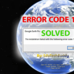 1603 error google earth solution