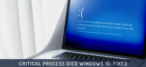 Critical Process Died Windows 10