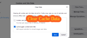 Clear Cache Data to solve Hulu Error Code 2(-998)